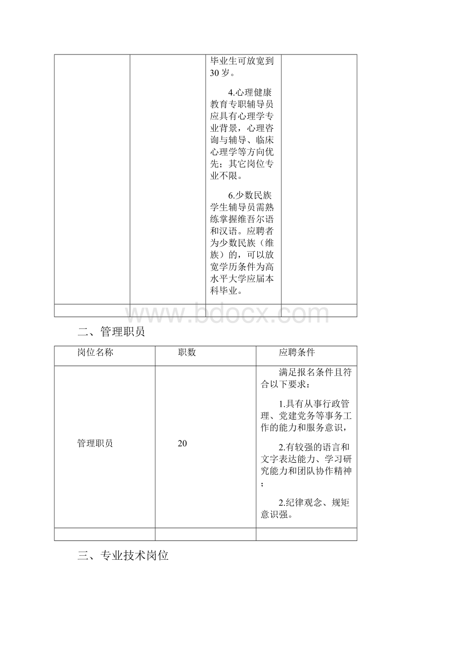 招聘岗位信息一览表Word文档格式.docx_第2页