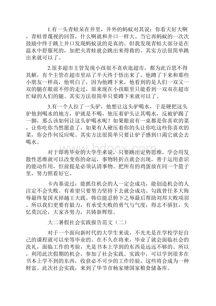 大二暑假社会实践报告范文.docx_第2页