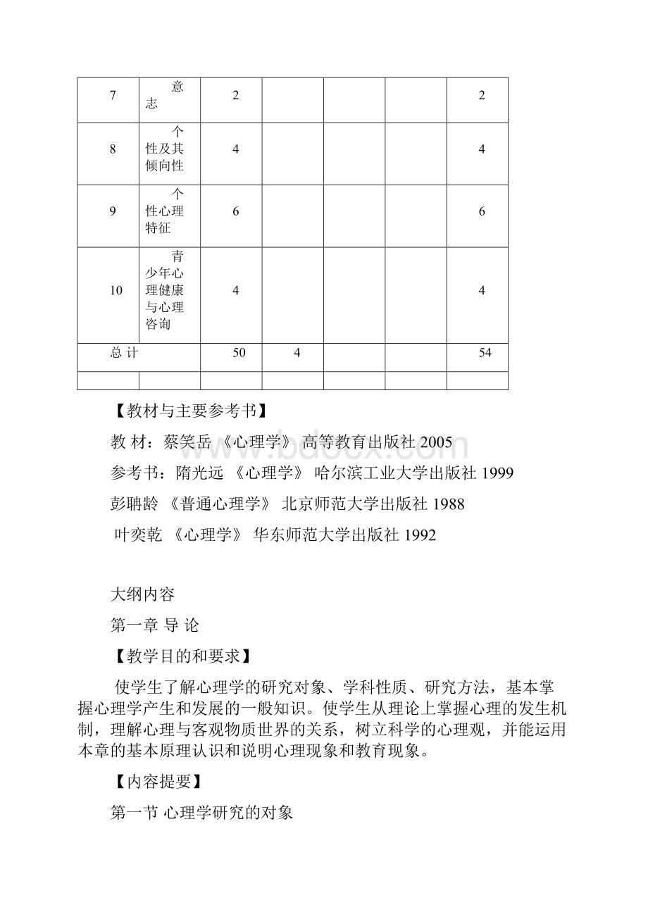 《心理学》课程教学大纲.docx_第3页