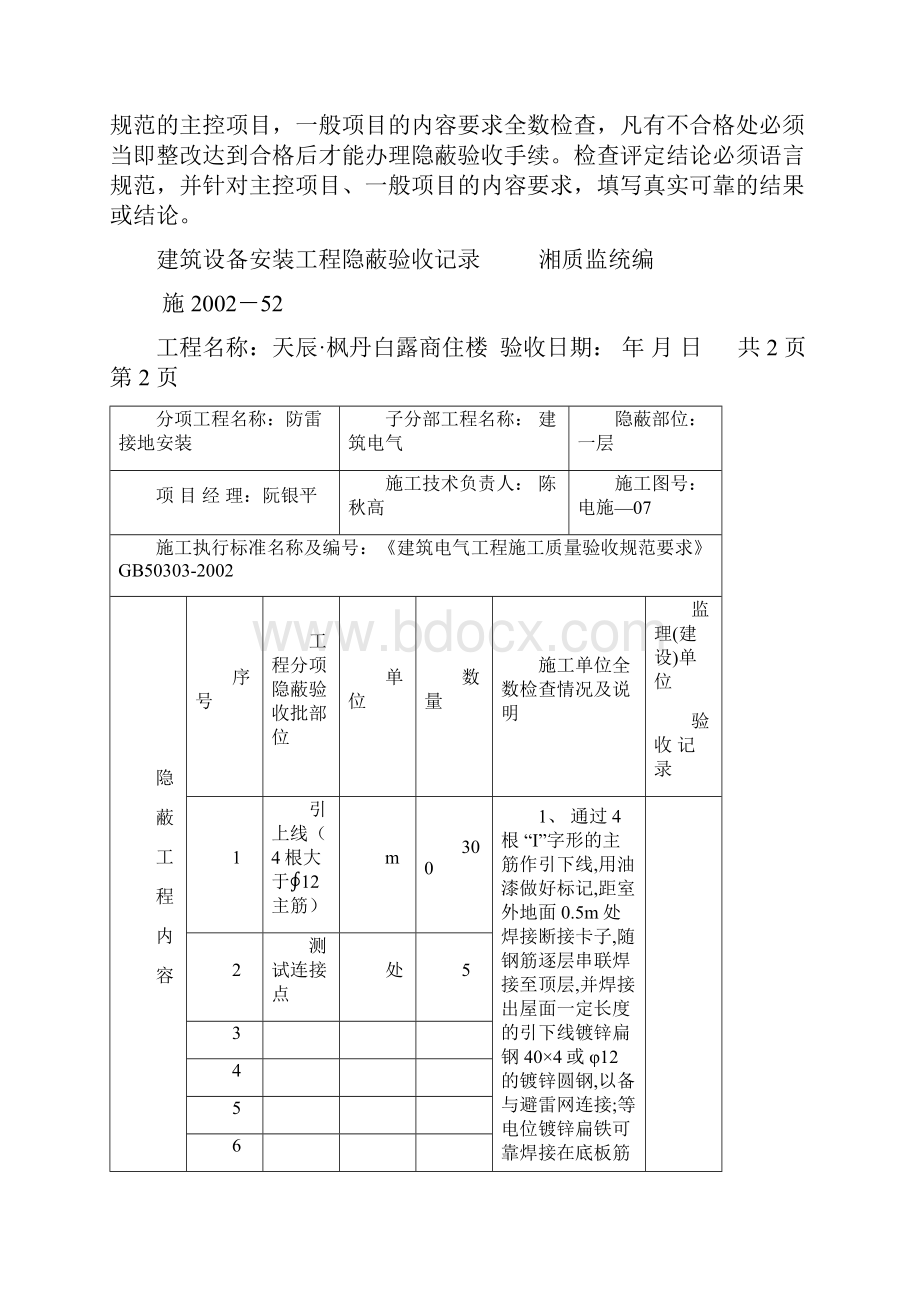 建筑设备安装工程隐蔽验收记录商住楼.docx_第3页