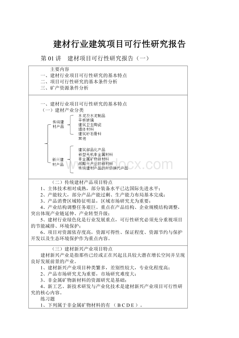 建材行业建筑项目可行性研究报告.docx_第1页