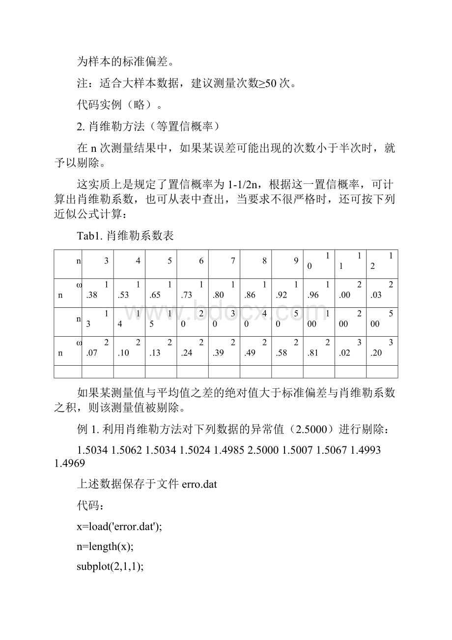 Matlab笔记数据预处理1剔除异常值及平滑处理012Word下载.docx_第2页