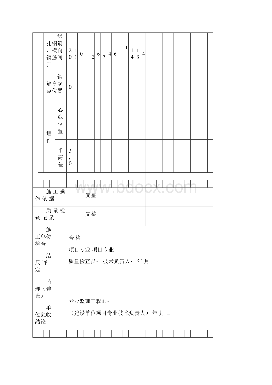 整理钢筋安装检验批质量验收记录Word下载.docx_第3页