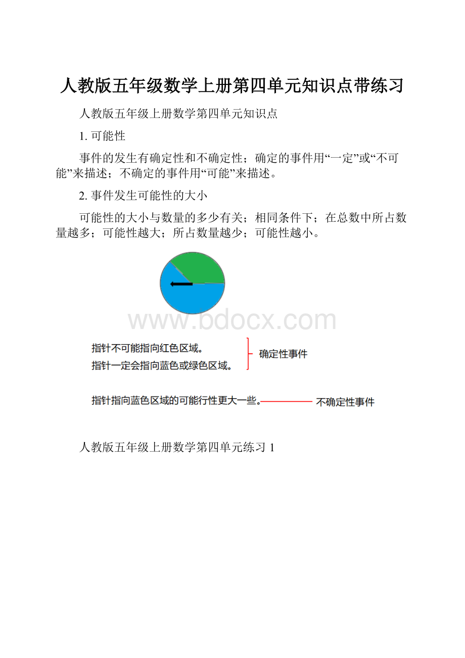 人教版五年级数学上册第四单元知识点带练习.docx