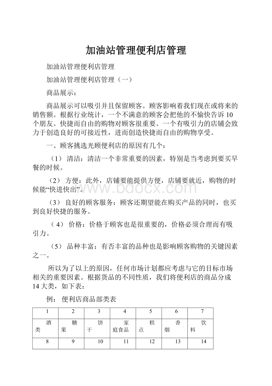 加油站管理便利店管理.docx_第1页