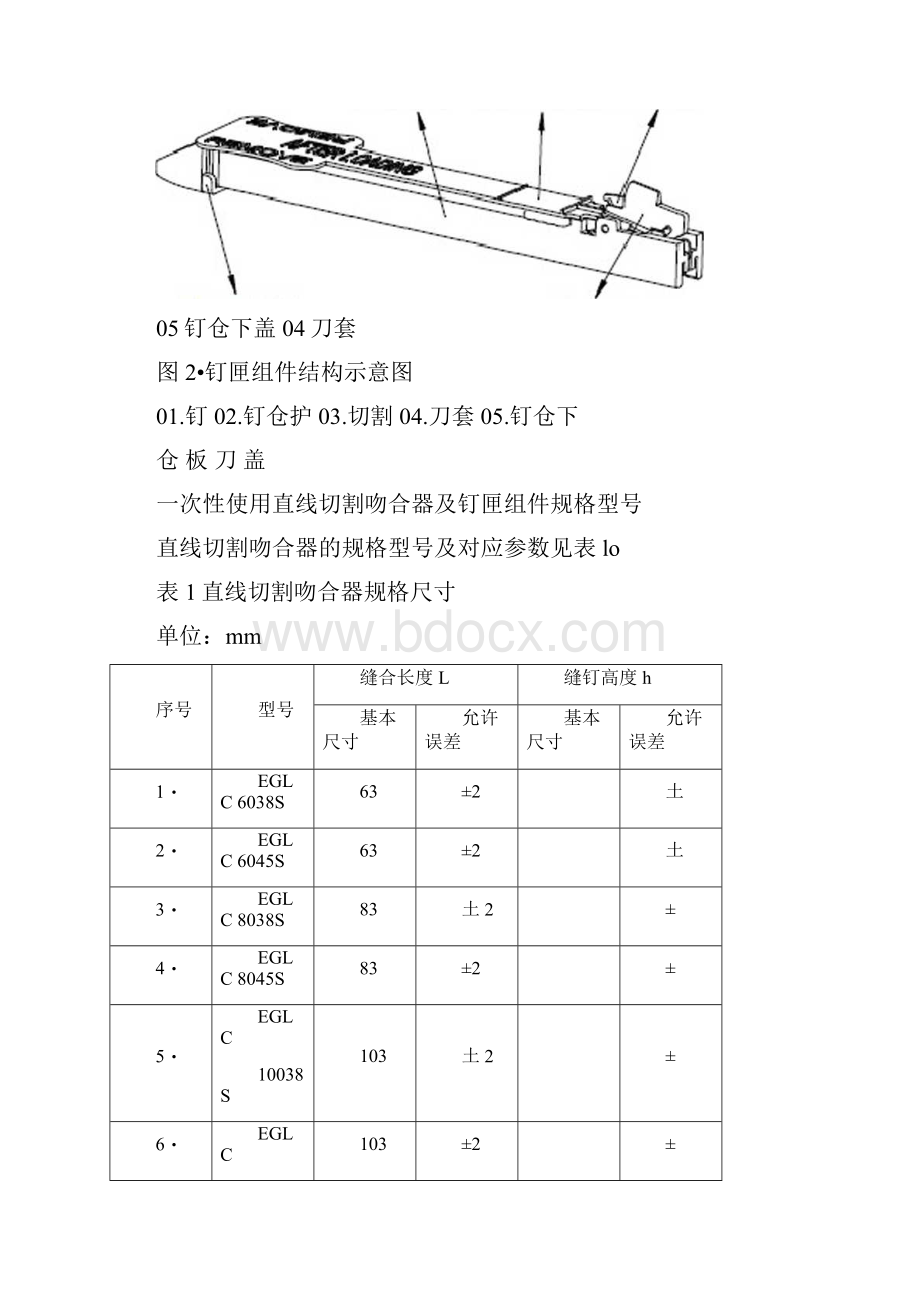 一次性使用直线切割吻合器及钉匣组件技术要求.docx_第2页