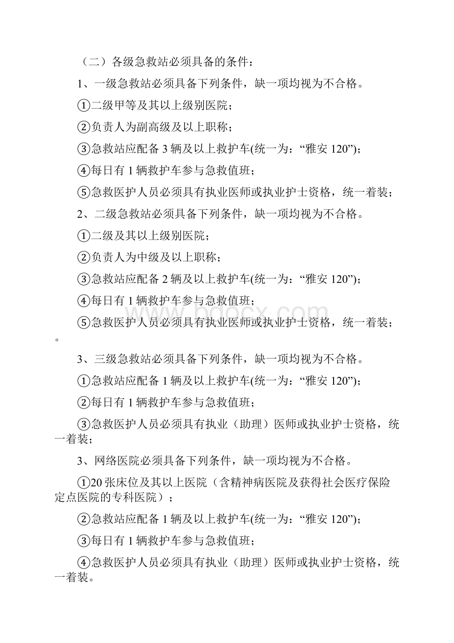 120网络医院急诊急救规范化相关标准Word文件下载.docx_第2页