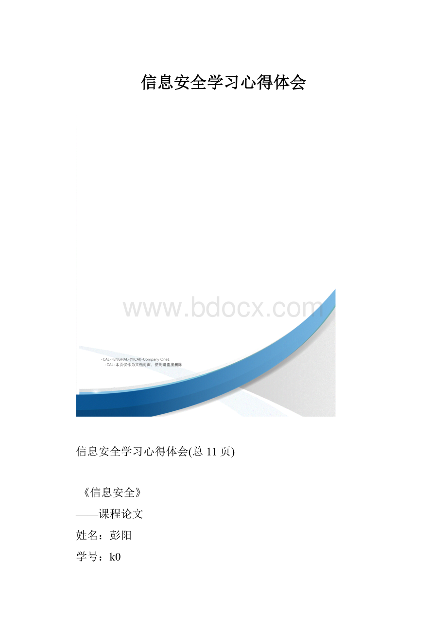 信息安全学习心得体会Word文件下载.docx_第1页