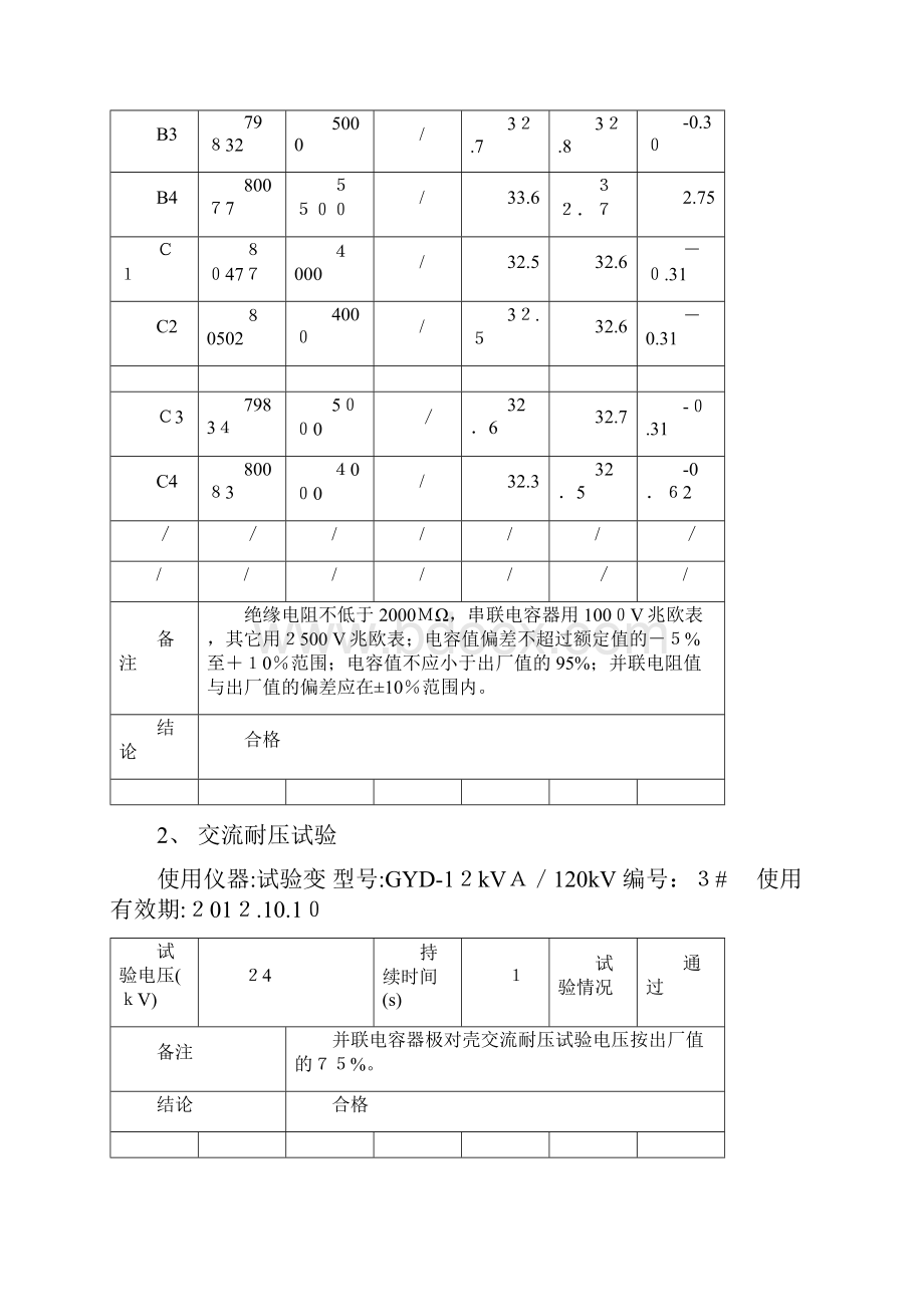 无功补偿装置试验报告.docx_第3页