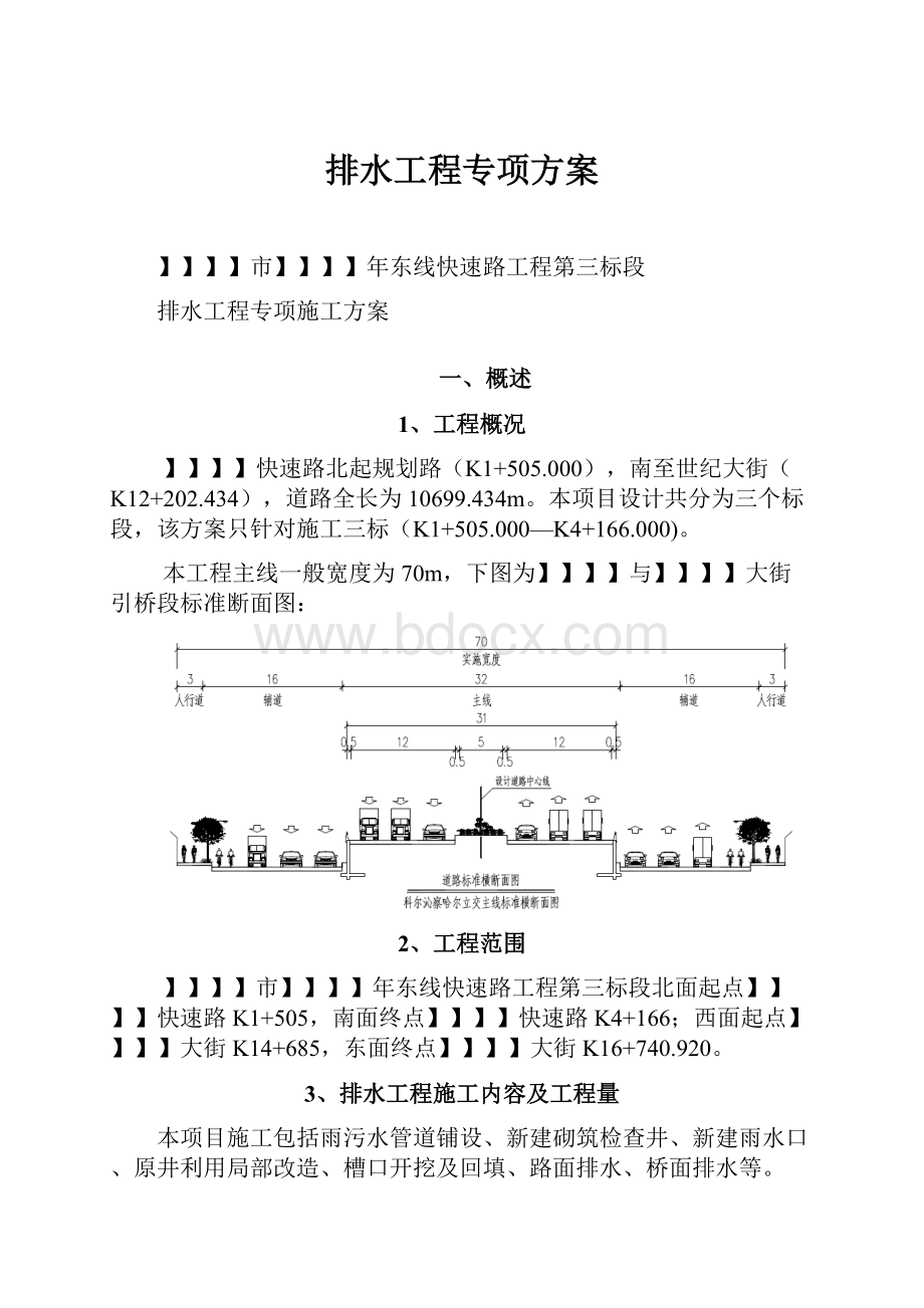 排水工程专项方案Word下载.docx