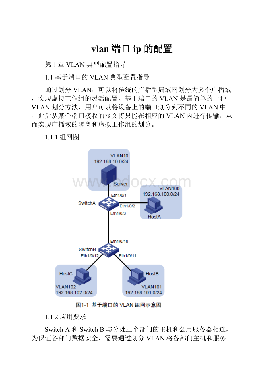 vlan端口ip的配置Word文档下载推荐.docx_第1页