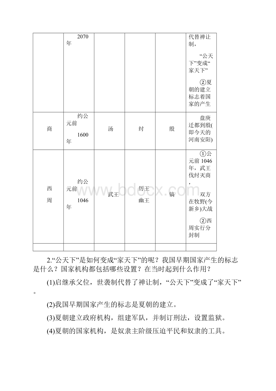 最新人教版七年级历史上册第4课 早期国家的产生和发展优质课公开课教案Word格式.docx_第3页