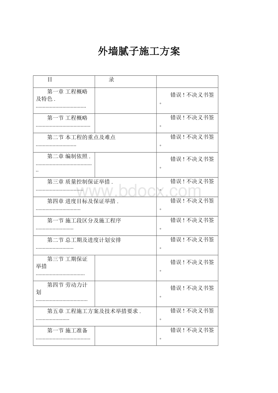 外墙腻子施工方案.docx