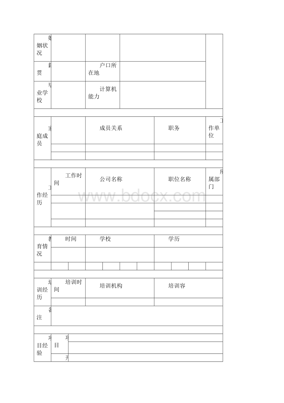 个人简历空白表格免费下载.docx_第3页