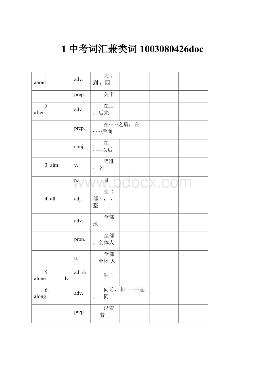 1中考词汇兼类词1003080426doc.docx_第1页