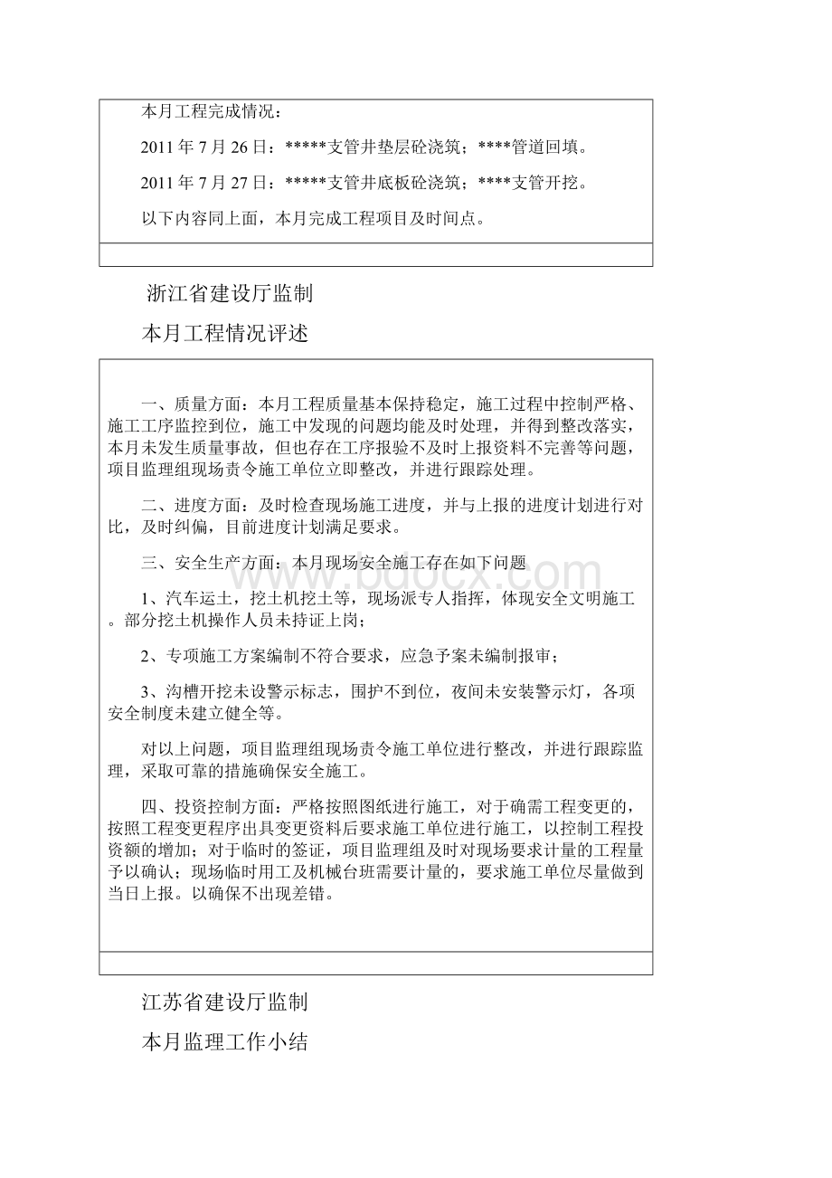 市政工程监理月报示例.docx_第2页