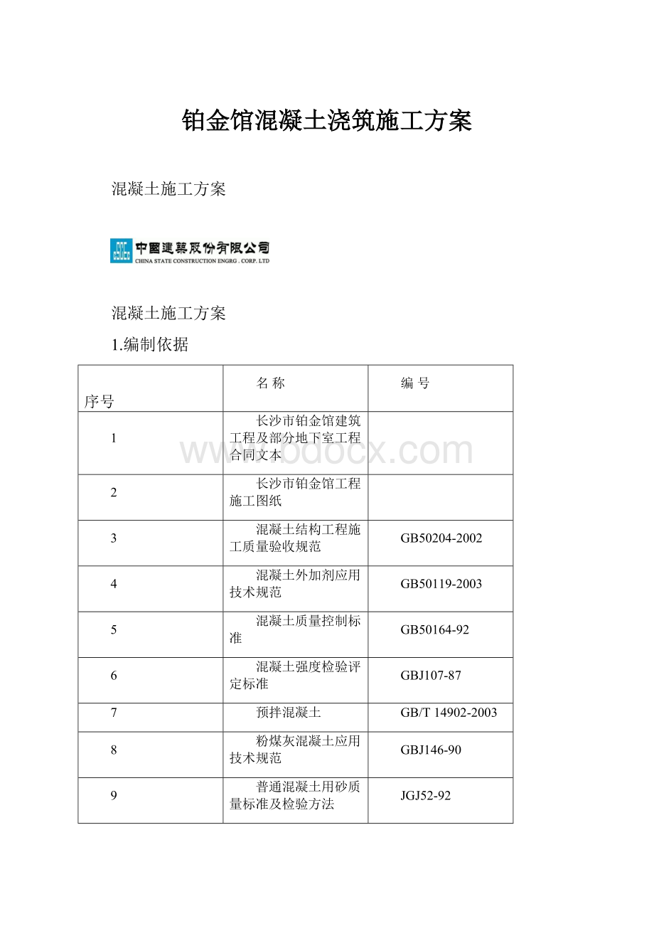 铂金馆混凝土浇筑施工方案.docx