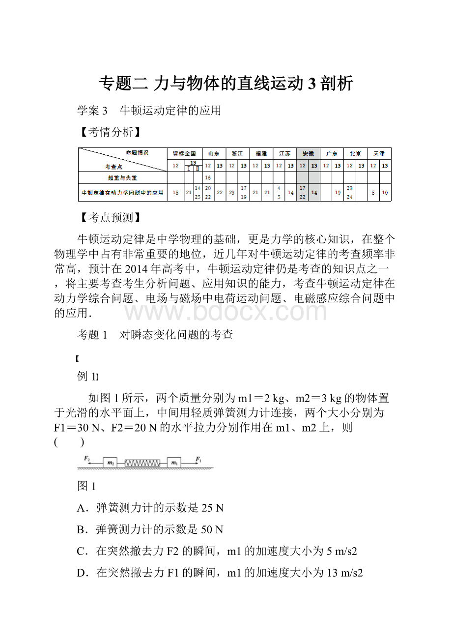 专题二力与物体的直线运动3剖析Word下载.docx