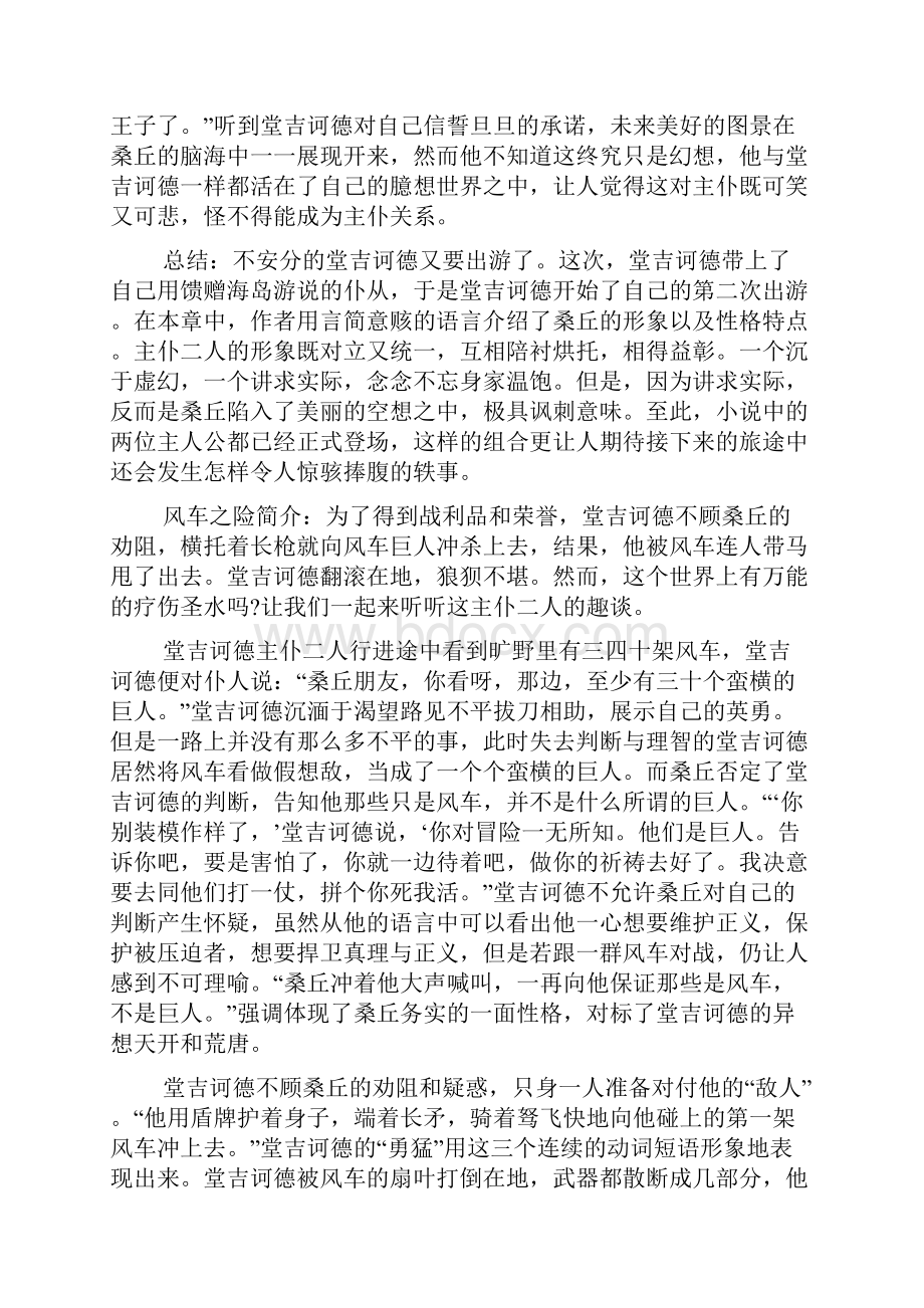 堂吉诃德读后感3000字Word文档格式.docx_第2页