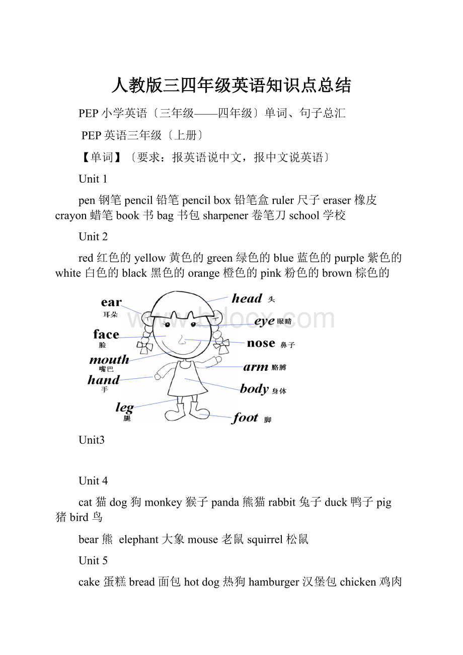 人教版三四年级英语知识点总结.docx_第1页