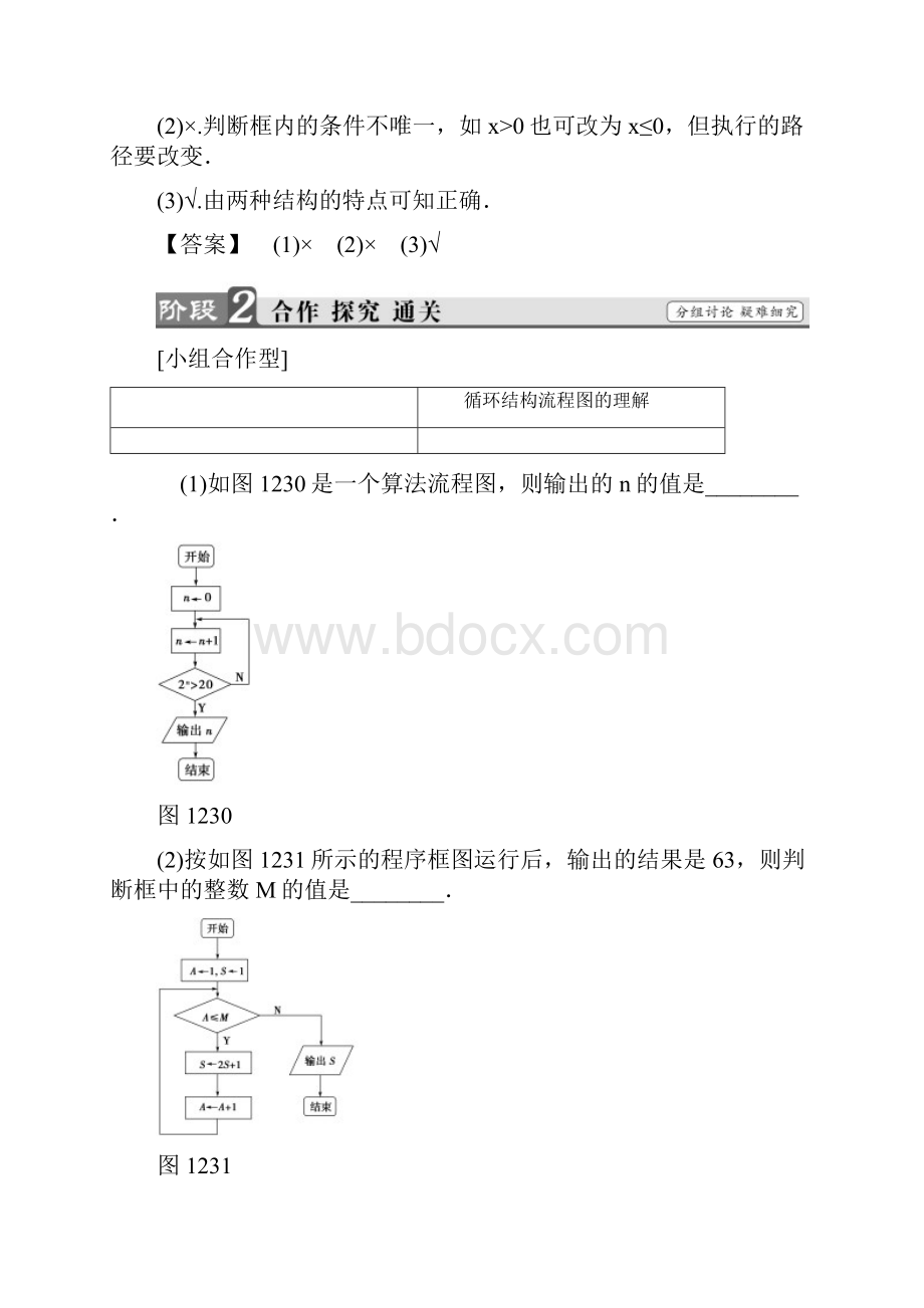 高中数学第一章算法初步123循环结构学案苏教版必修.docx_第3页