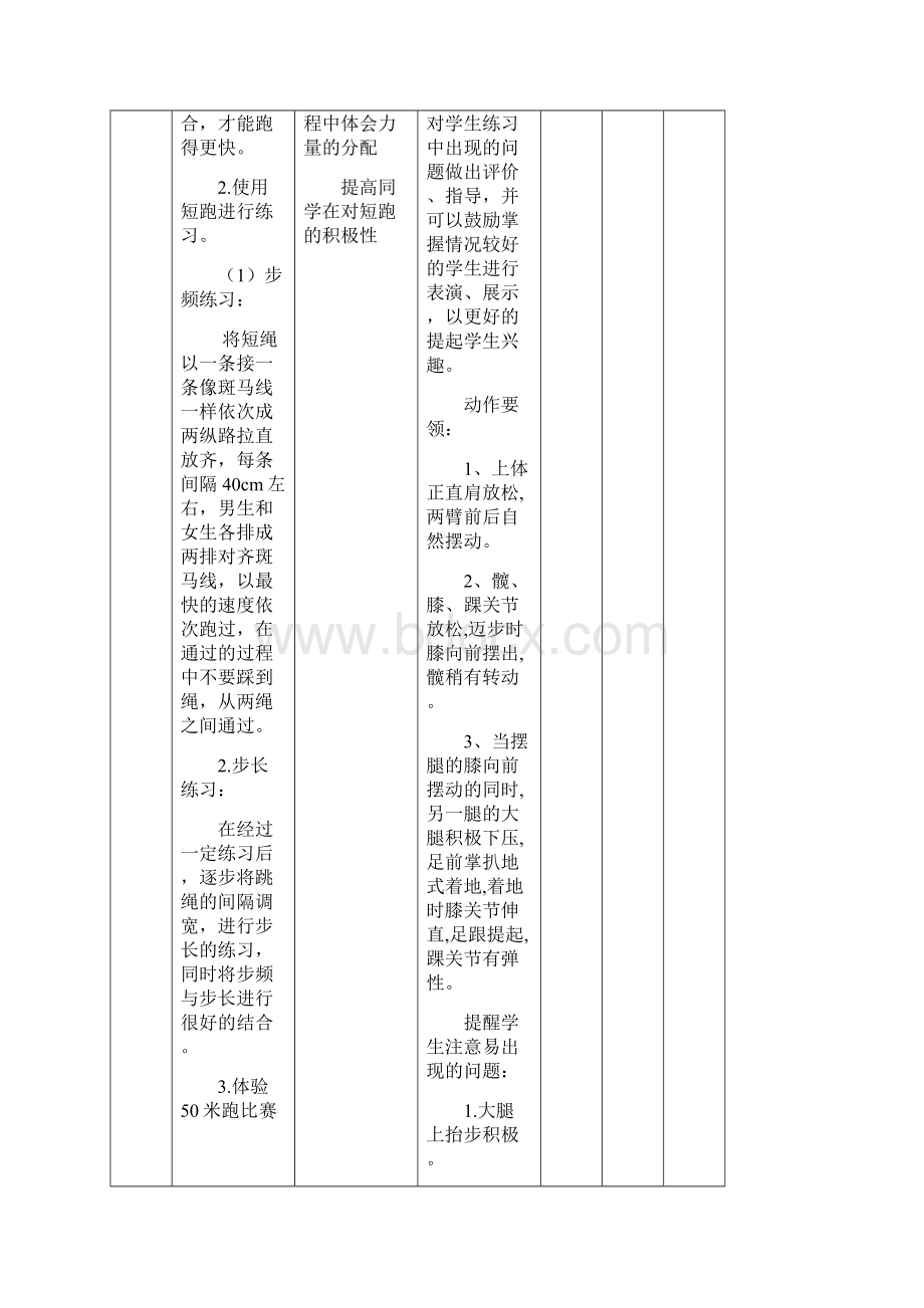 体育短跑教案课程Word下载.docx_第3页