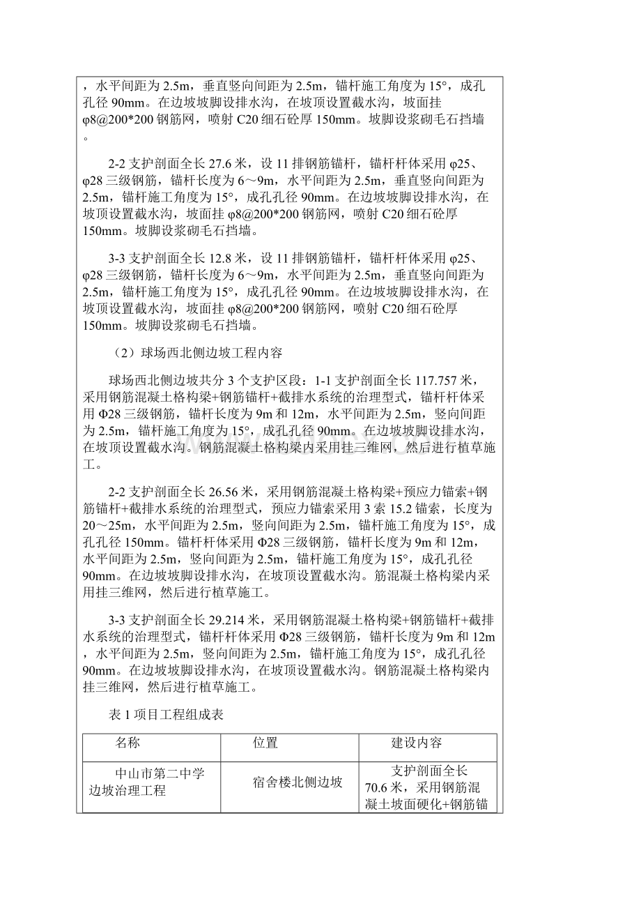 中山市第二中学球场西北侧及教工宿舍楼北侧边坡治理工程建设环评报告.docx_第3页