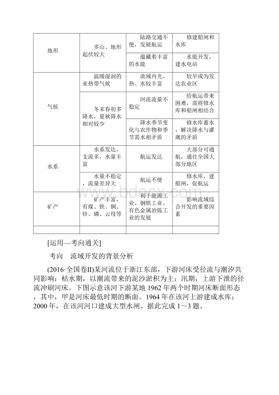 版高考地理一轮复习第10章第2节 美国田纳西河流域的治理中图版.docx_第3页