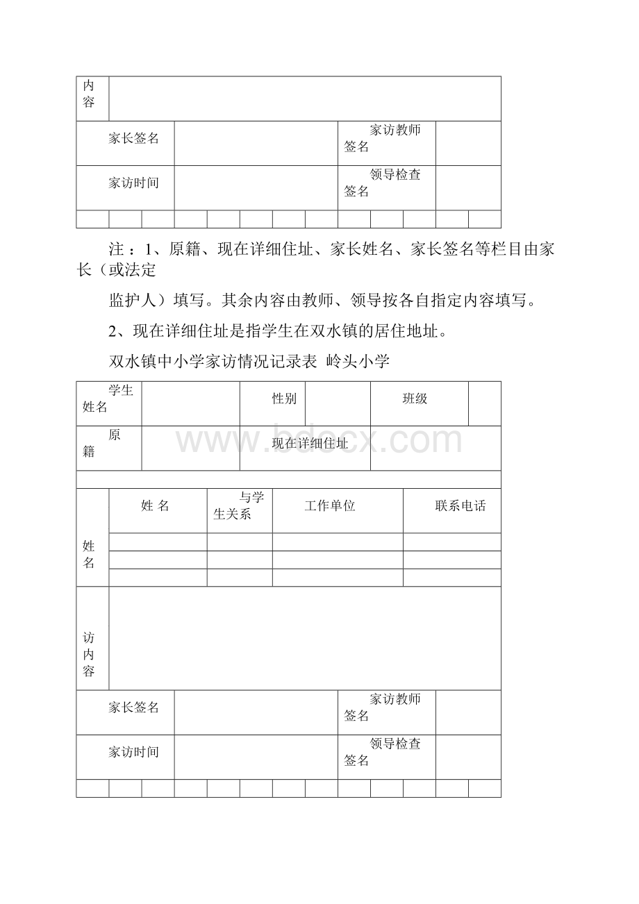 岭头小学家访情况记录表 1216.docx_第3页