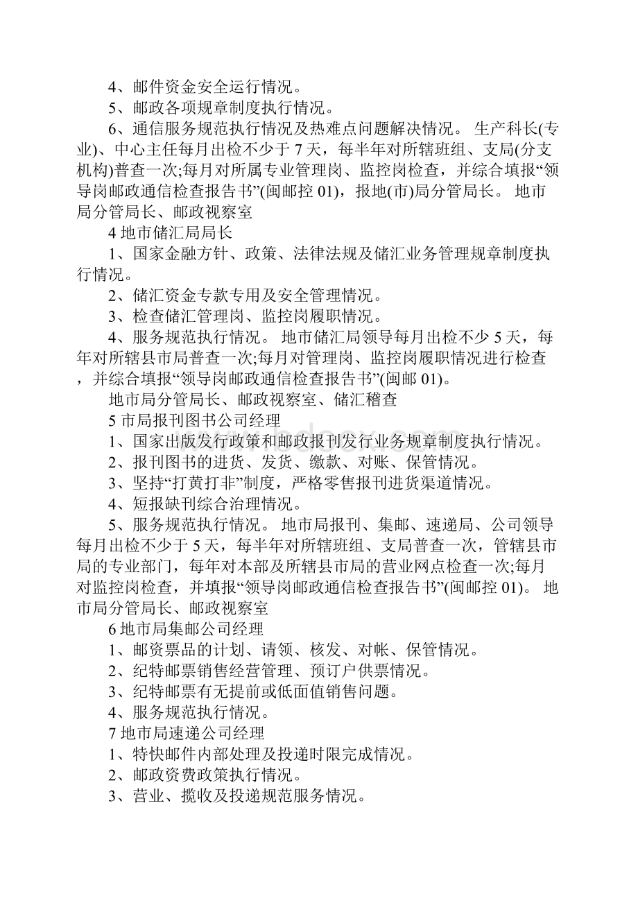 某邮政通信质量服务质量管理岗位和监控岗位控制办法.docx_第3页