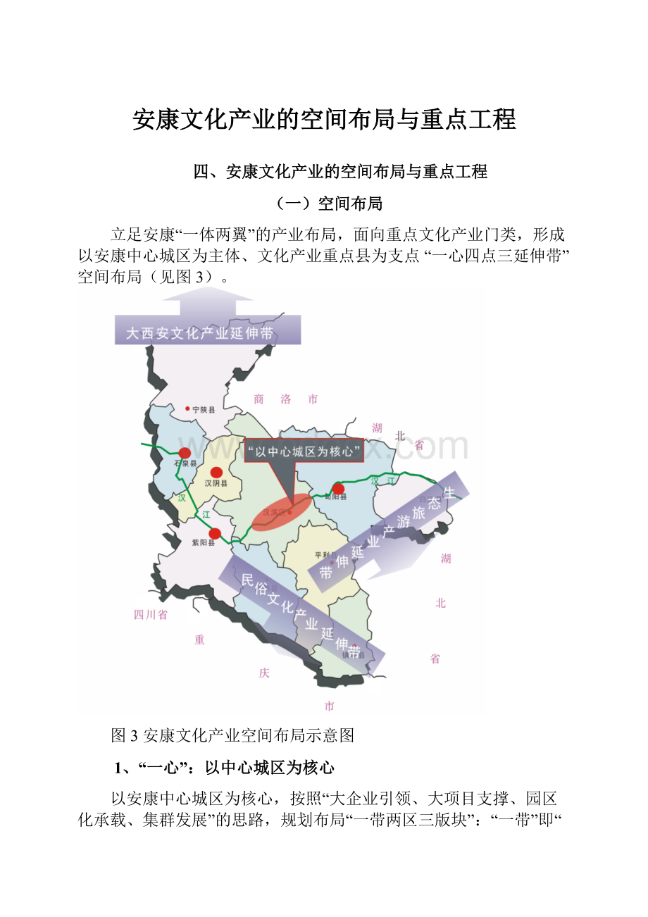 安康文化产业的空间布局与重点工程Word文档格式.docx_第1页