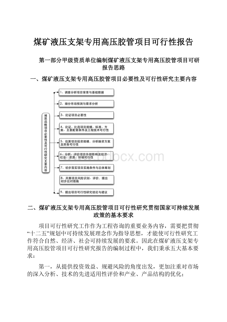 煤矿液压支架专用高压胶管项目可行性报告.docx_第1页