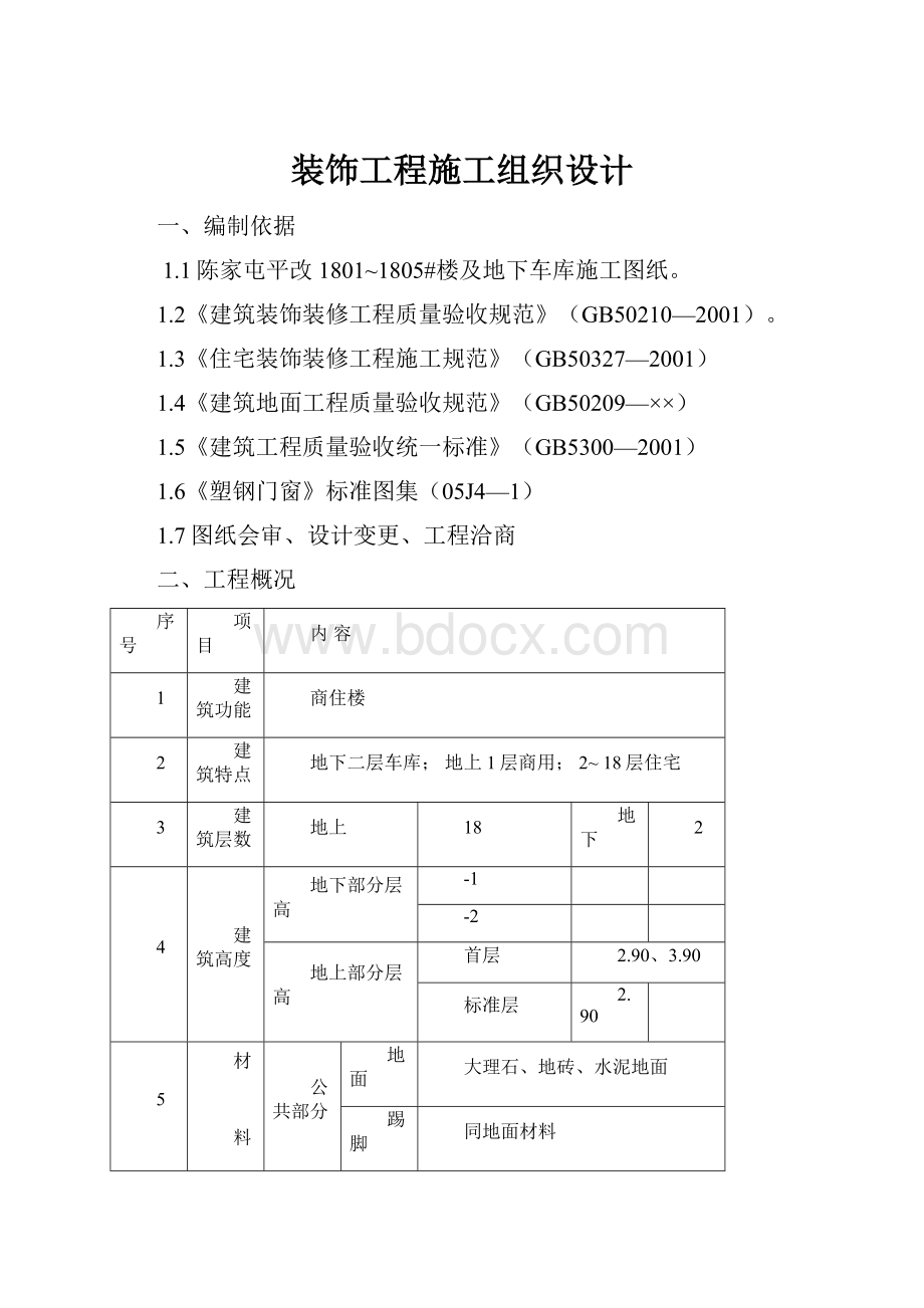 装饰工程施工组织设计.docx