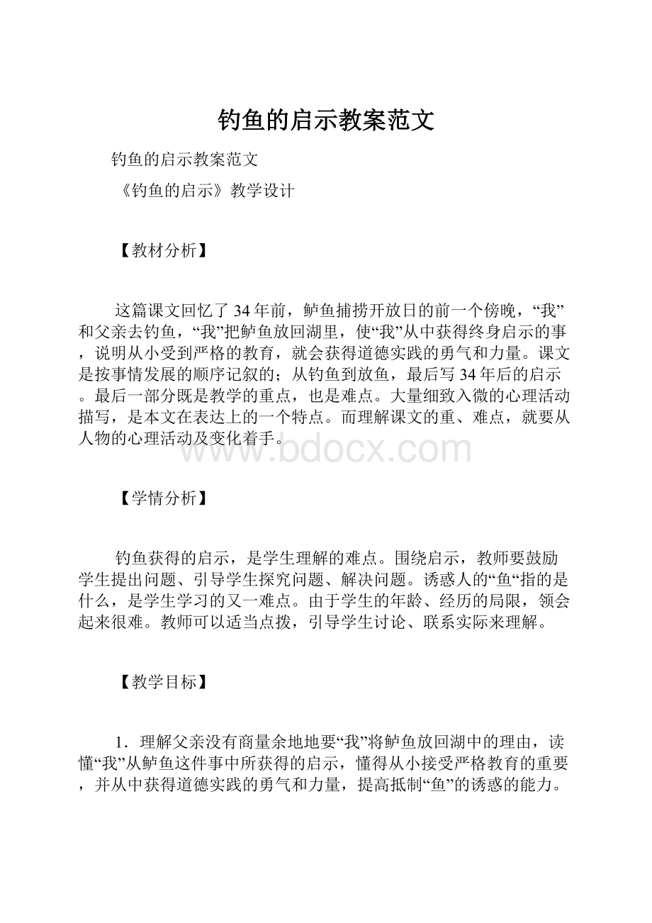 钓鱼的启示教案范文.docx