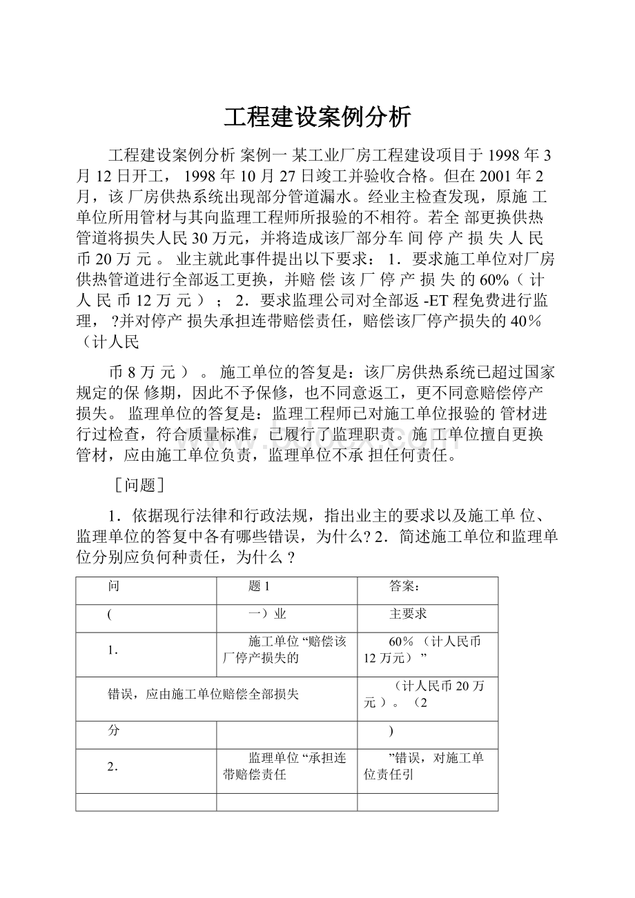 工程建设案例分析Word文档格式.docx