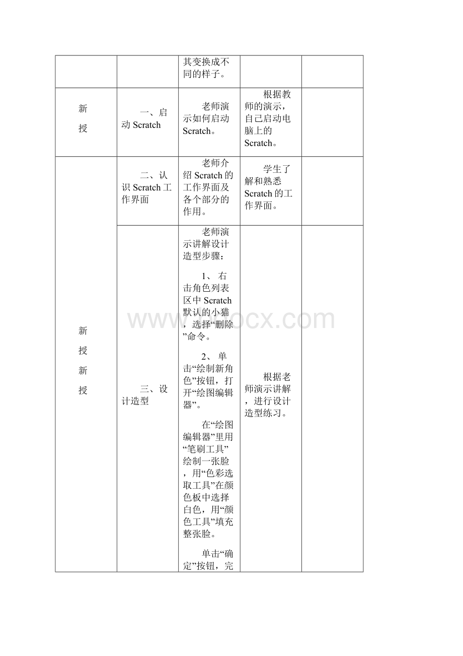 小学信息技术五年级下Scratch新教案Word格式文档下载.docx_第3页