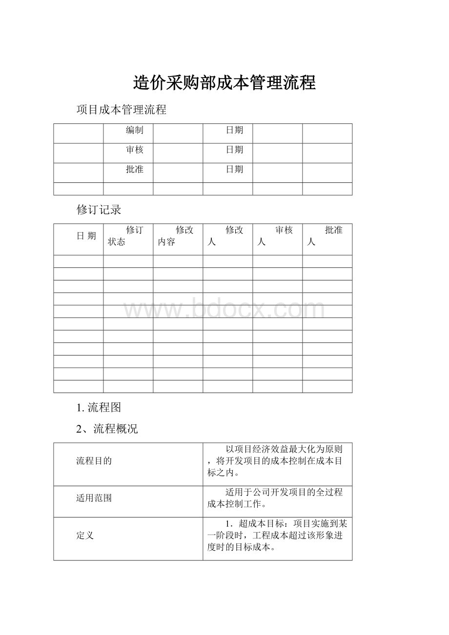 造价采购部成本管理流程.docx