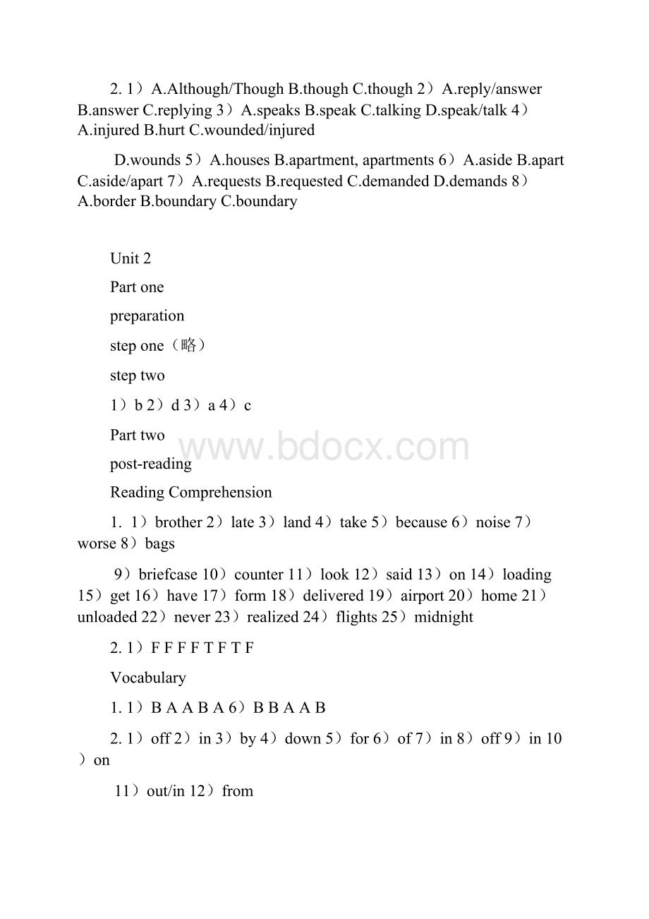 编大学英语课后答案第一册浙江大学Word格式.docx_第3页