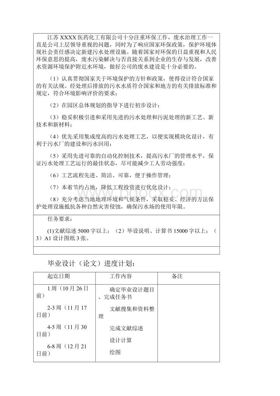 某化工污水处理站的工艺设计文档格式.docx_第2页