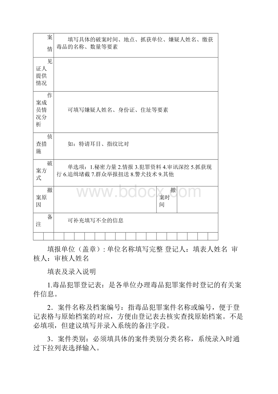 毒品犯罪案件需填写的几种表格.docx_第3页