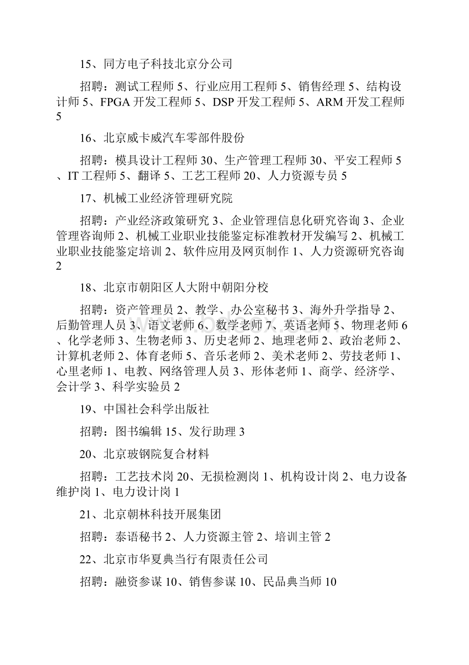 北京大学生就业之家双选会预告.docx_第3页