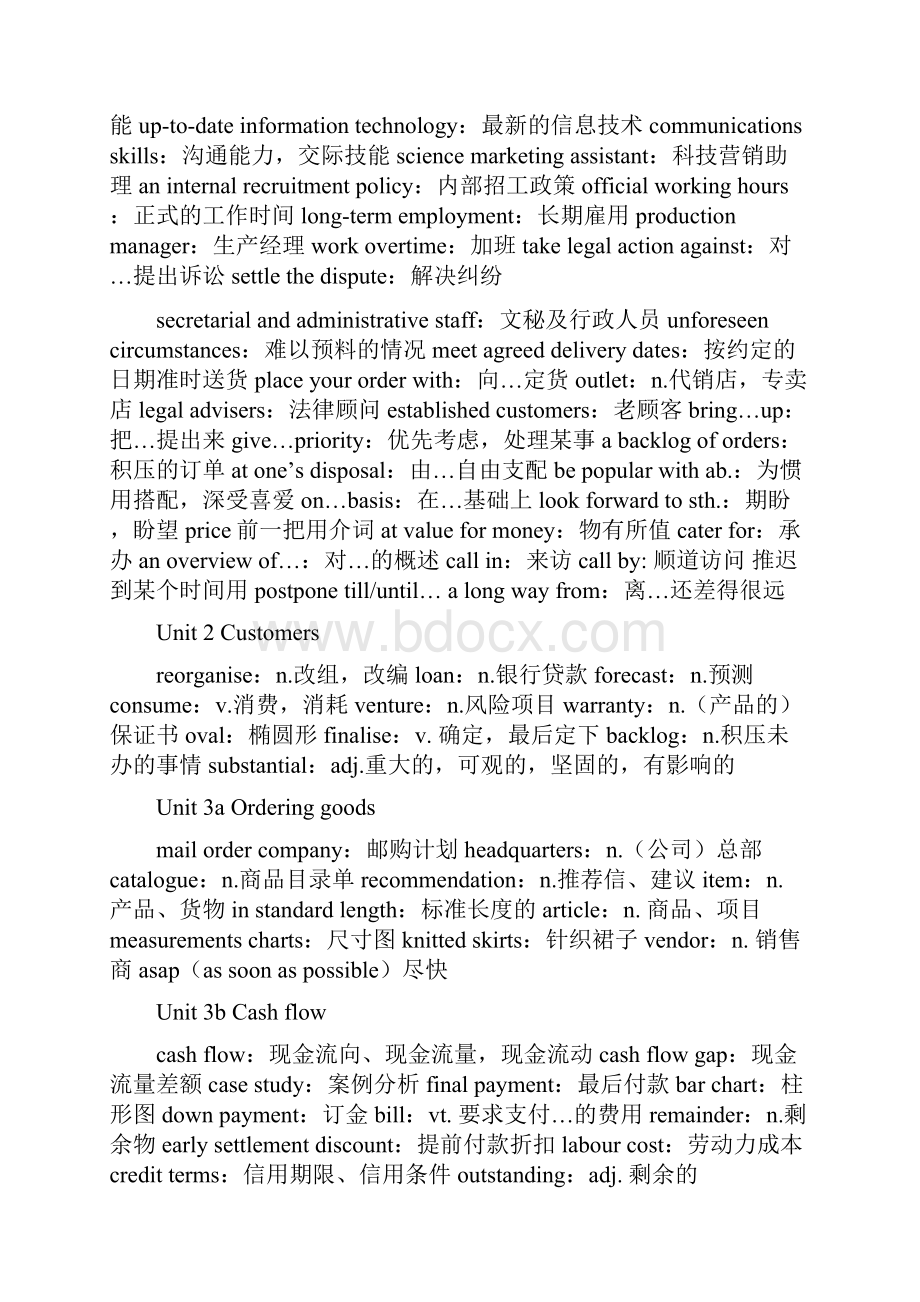 剑桥商务英语中级词汇BEC中级词汇doc文档格式.docx_第3页