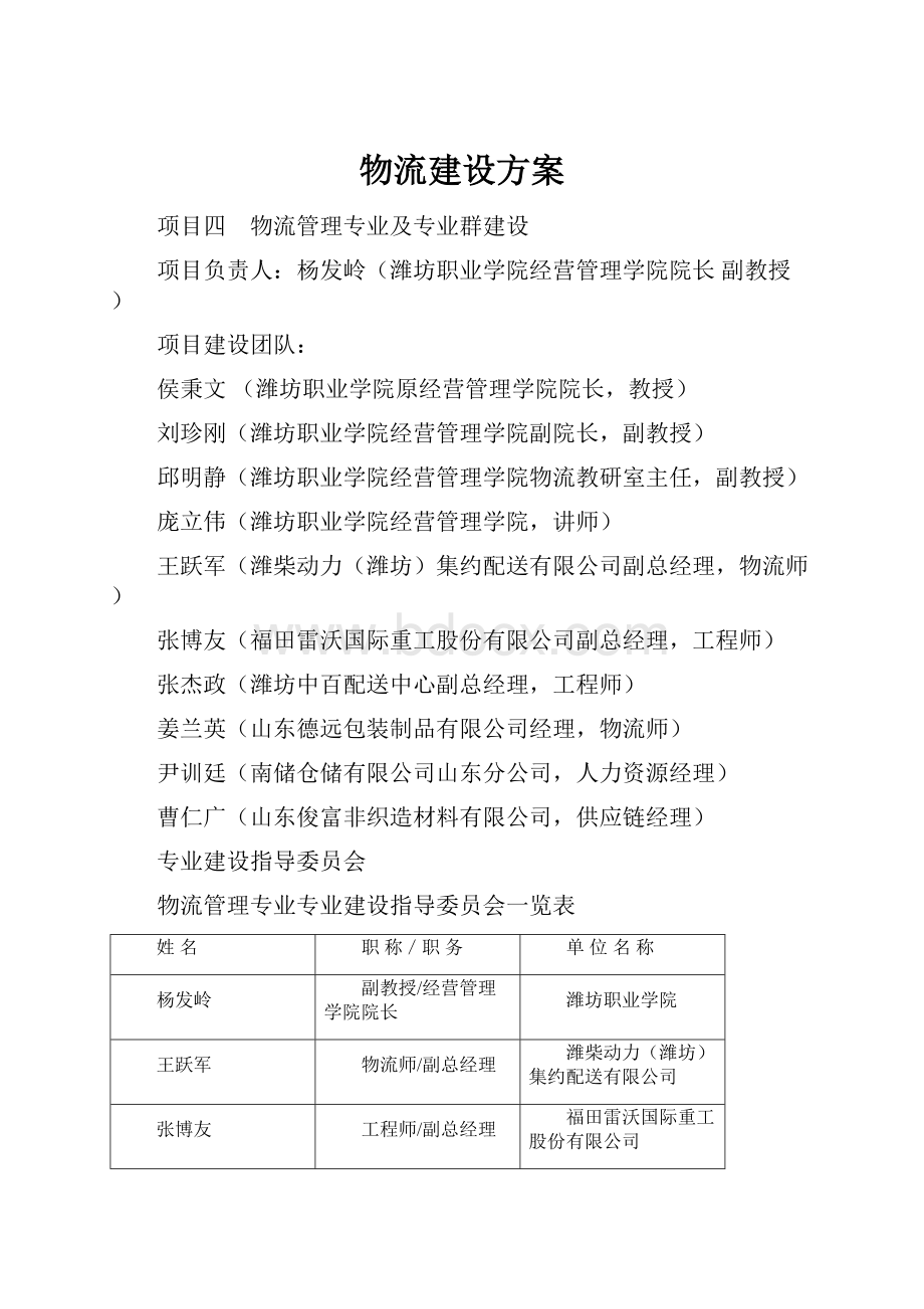 物流建设方案.docx_第1页