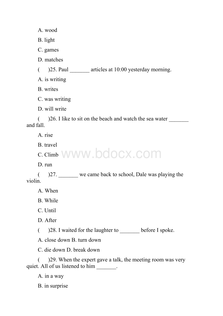 人教版新目标初二英语Unit5单元测试题含答案Word格式.docx_第2页