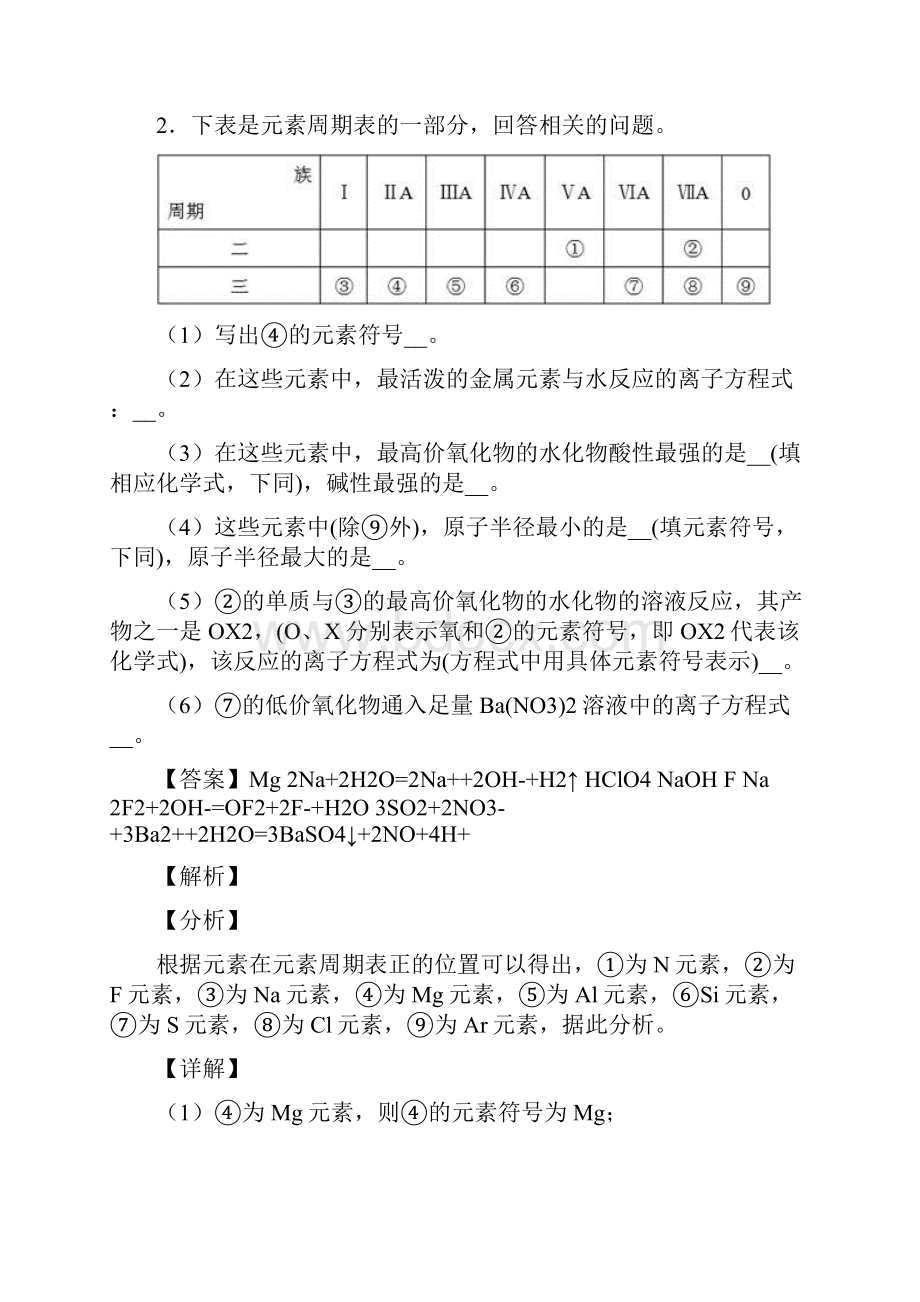 备战高考化学 原子结构与元素周期表 培优 易错 难题练习含答案附详细答案Word文件下载.docx_第3页