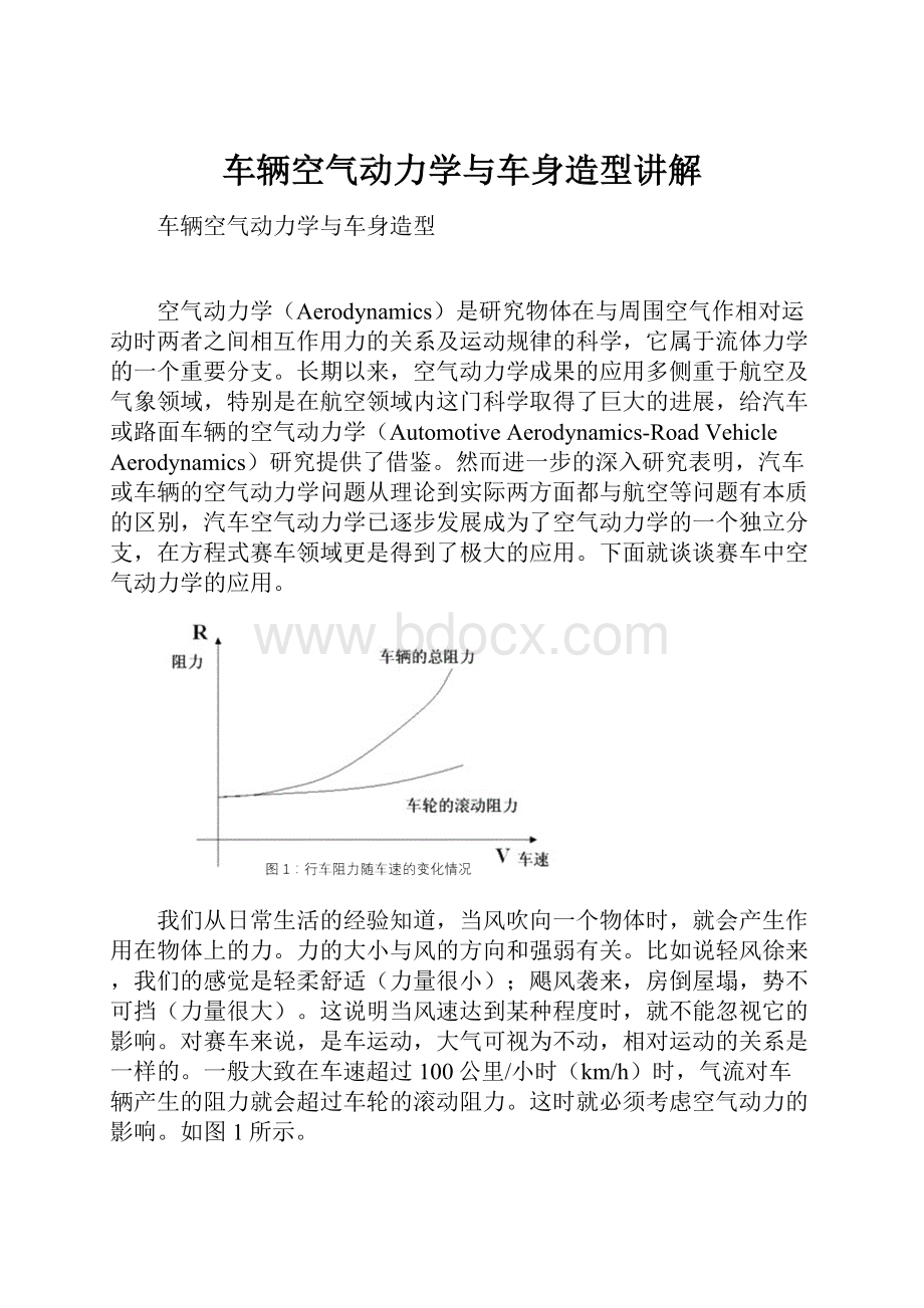 车辆空气动力学与车身造型讲解文档格式.docx