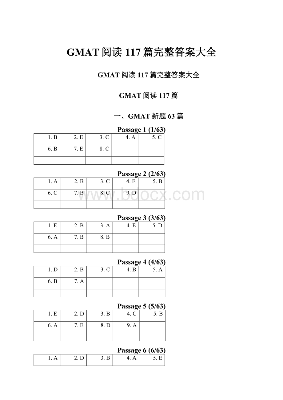 GMAT阅读117篇完整答案大全.docx