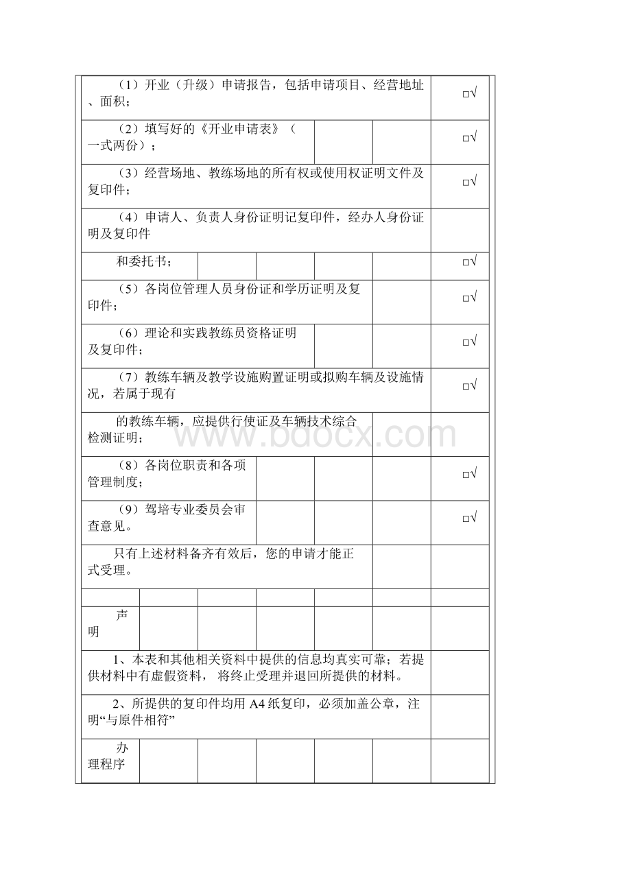 机动车驾驶员培训申请表样表Word文档下载推荐.docx_第2页