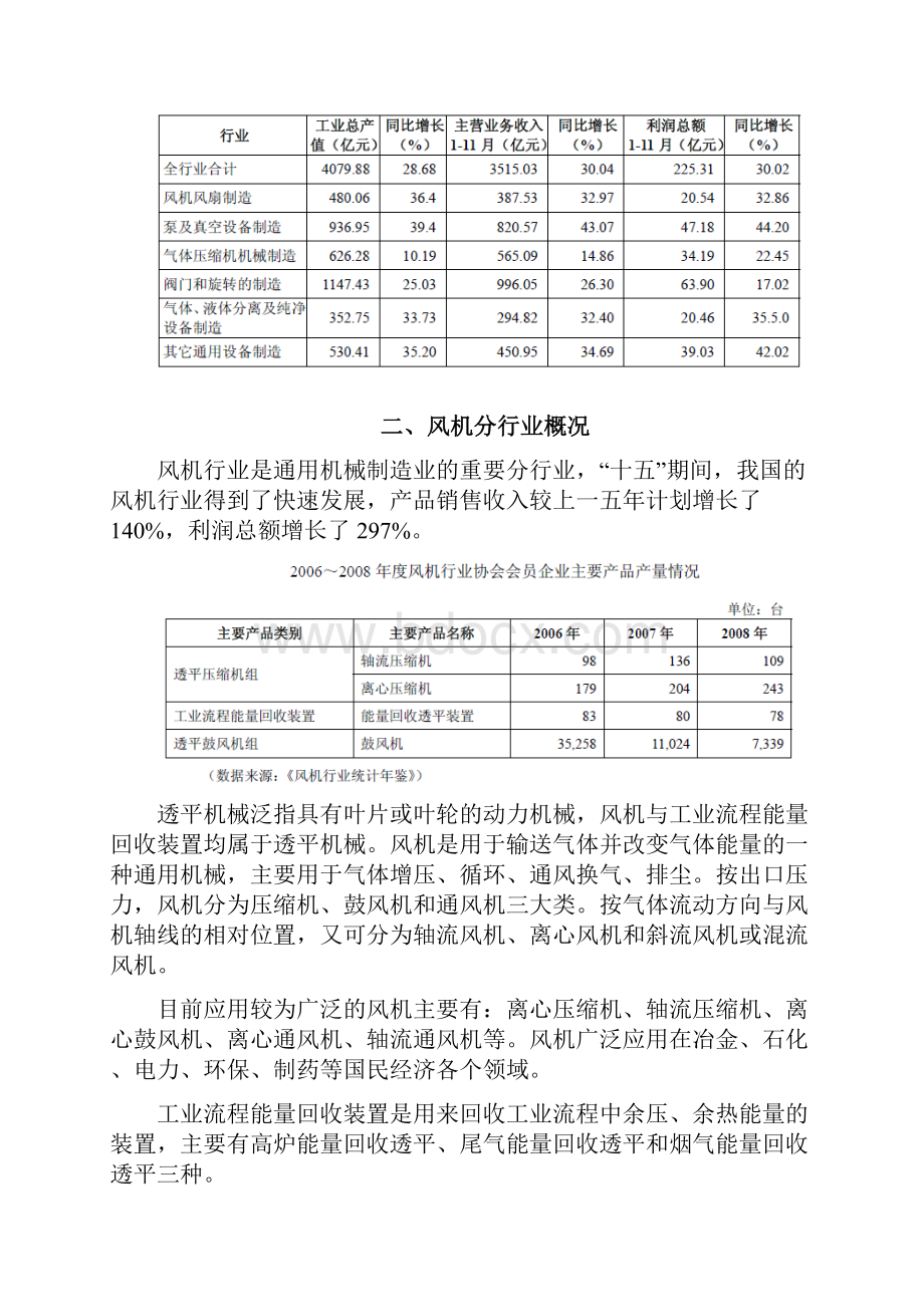 通用机械制造风机行业分析报告文案Word格式.docx_第2页