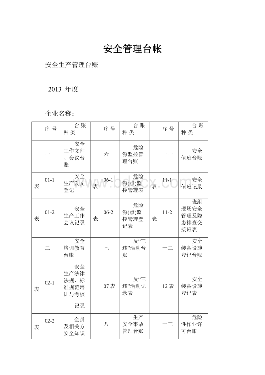 安全管理台帐.docx_第1页